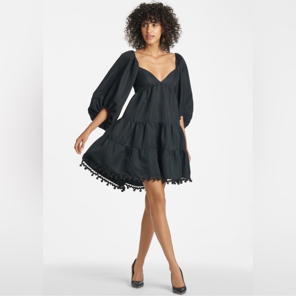 NWT Saschin & Babi Everly dress black mini sz S elegant